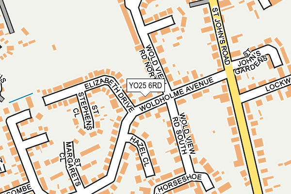 YO25 6RD map - OS OpenMap – Local (Ordnance Survey)