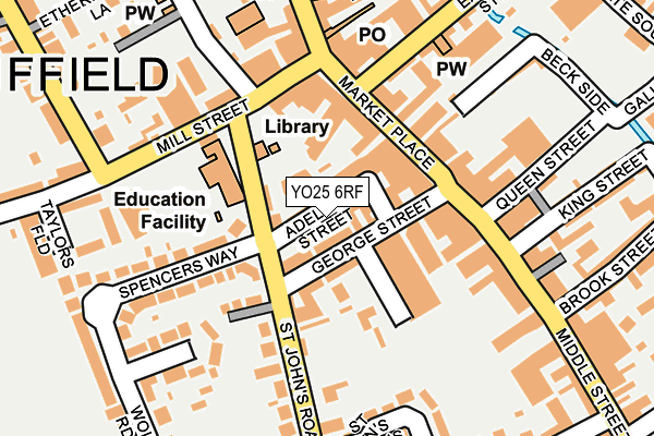 YO25 6RF map - OS OpenMap – Local (Ordnance Survey)