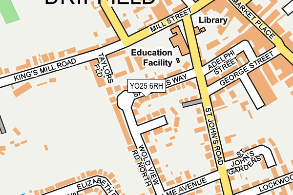 YO25 6RH map - OS OpenMap – Local (Ordnance Survey)