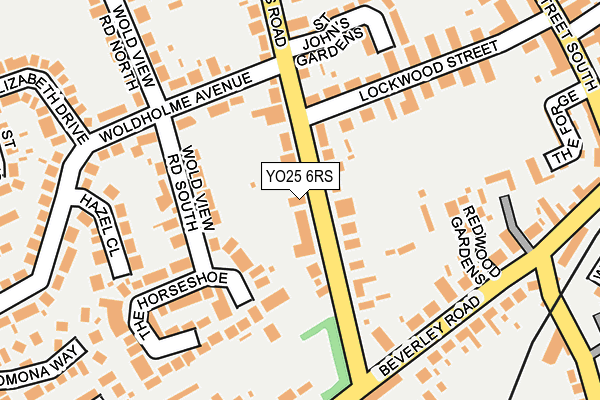 YO25 6RS map - OS OpenMap – Local (Ordnance Survey)
