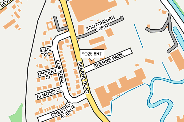 YO25 6RT map - OS OpenMap – Local (Ordnance Survey)