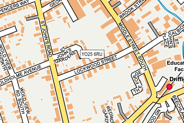 YO25 6RU map - OS OpenMap – Local (Ordnance Survey)