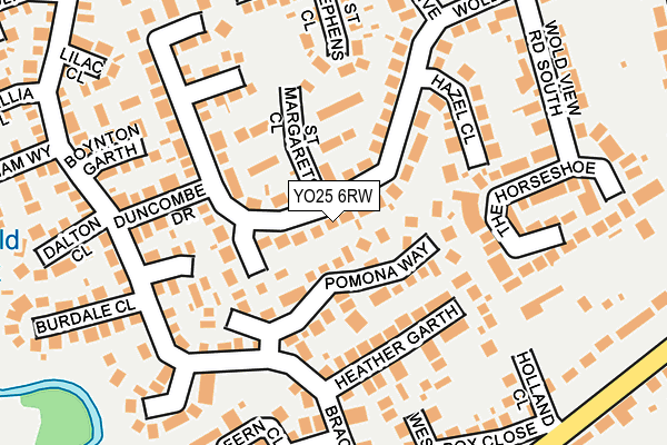 YO25 6RW map - OS OpenMap – Local (Ordnance Survey)