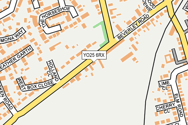 YO25 6RX map - OS OpenMap – Local (Ordnance Survey)