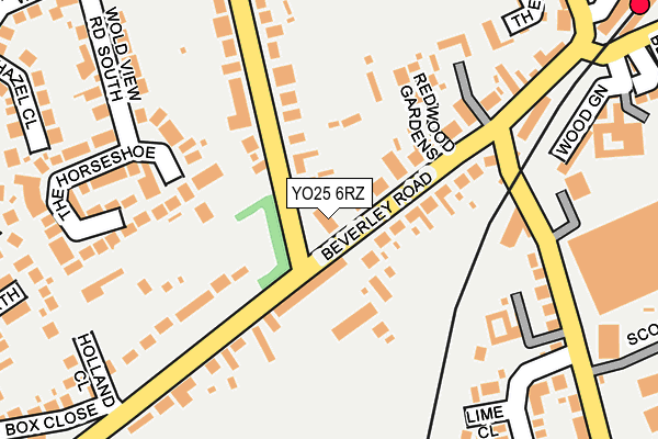 YO25 6RZ map - OS OpenMap – Local (Ordnance Survey)