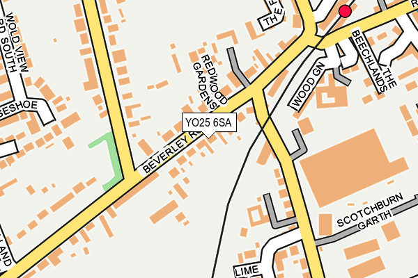 YO25 6SA map - OS OpenMap – Local (Ordnance Survey)