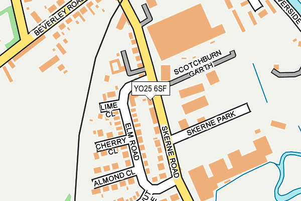 YO25 6SF map - OS OpenMap – Local (Ordnance Survey)