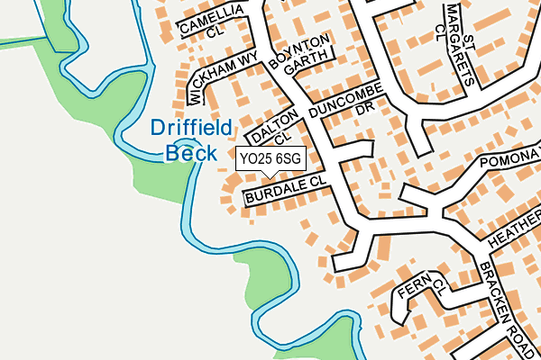 YO25 6SG map - OS OpenMap – Local (Ordnance Survey)