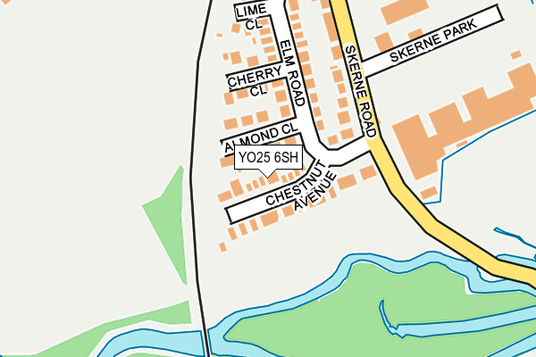 YO25 6SH map - OS OpenMap – Local (Ordnance Survey)