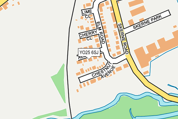 YO25 6SJ map - OS OpenMap – Local (Ordnance Survey)