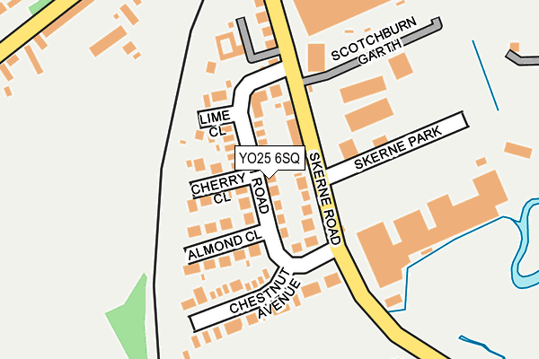 YO25 6SQ map - OS OpenMap – Local (Ordnance Survey)