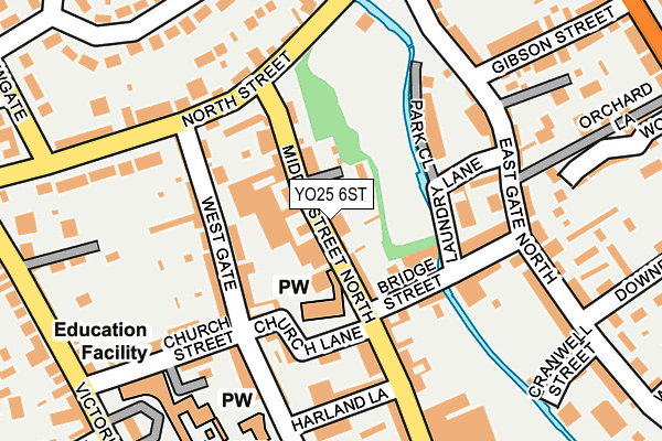 YO25 6ST map - OS OpenMap – Local (Ordnance Survey)