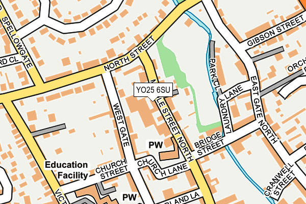 YO25 6SU map - OS OpenMap – Local (Ordnance Survey)