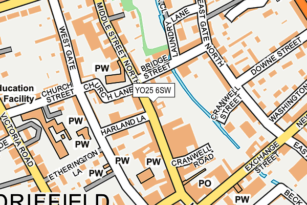 YO25 6SW map - OS OpenMap – Local (Ordnance Survey)