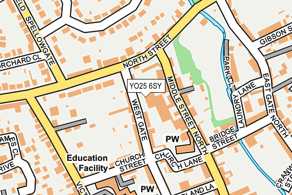 YO25 6SY map - OS OpenMap – Local (Ordnance Survey)