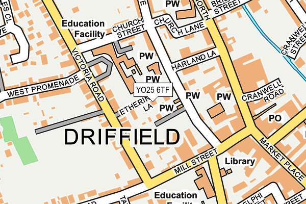 YO25 6TF map - OS OpenMap – Local (Ordnance Survey)