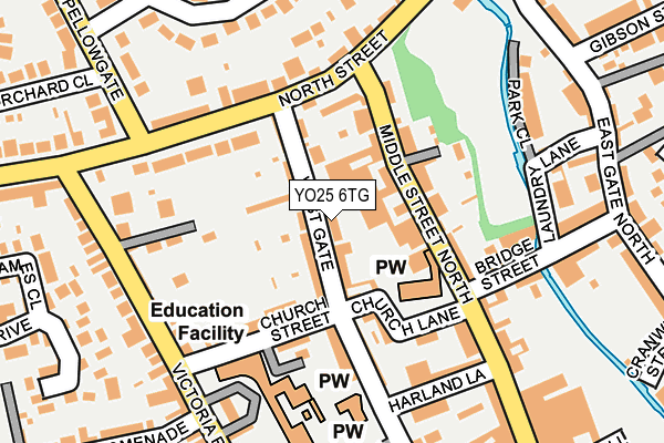 YO25 6TG map - OS OpenMap – Local (Ordnance Survey)