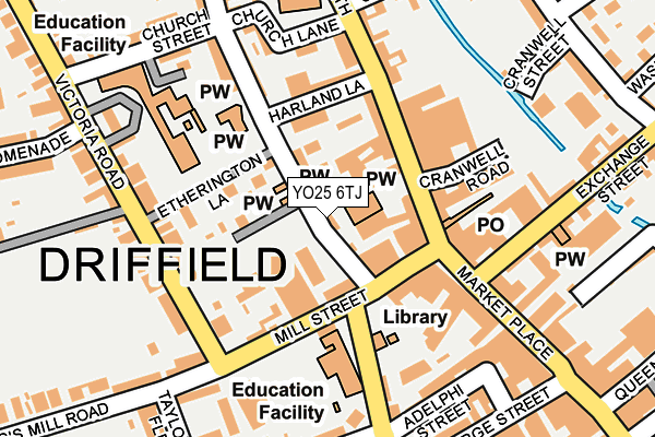 YO25 6TJ map - OS OpenMap – Local (Ordnance Survey)