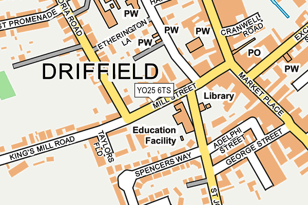 YO25 6TS map - OS OpenMap – Local (Ordnance Survey)