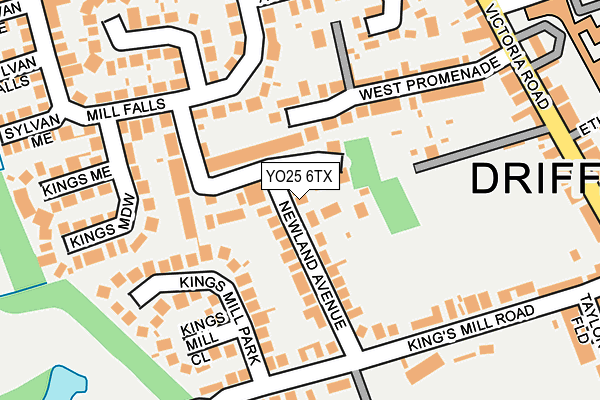 YO25 6TX map - OS OpenMap – Local (Ordnance Survey)