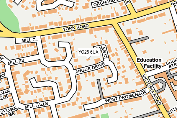 YO25 6UA map - OS OpenMap – Local (Ordnance Survey)