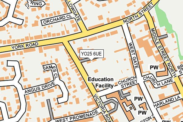 YO25 6UE map - OS OpenMap – Local (Ordnance Survey)