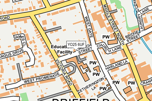 YO25 6UF map - OS OpenMap – Local (Ordnance Survey)