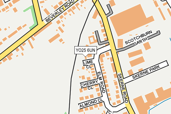 YO25 6UN map - OS OpenMap – Local (Ordnance Survey)