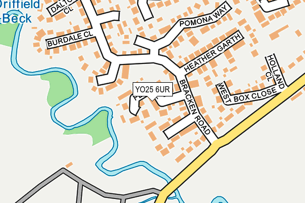 YO25 6UR map - OS OpenMap – Local (Ordnance Survey)