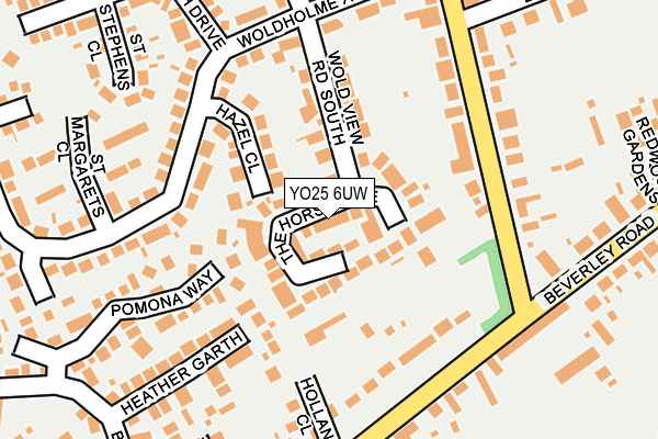 YO25 6UW map - OS OpenMap – Local (Ordnance Survey)