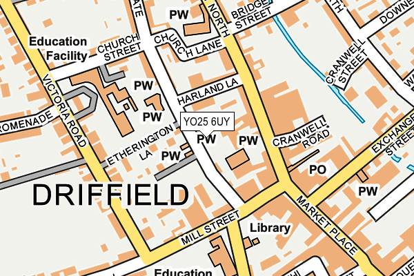 YO25 6UY map - OS OpenMap – Local (Ordnance Survey)