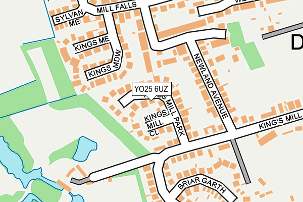 YO25 6UZ map - OS OpenMap – Local (Ordnance Survey)