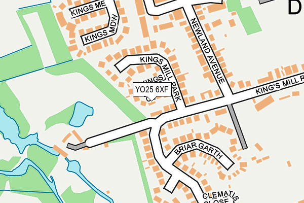 YO25 6XF map - OS OpenMap – Local (Ordnance Survey)