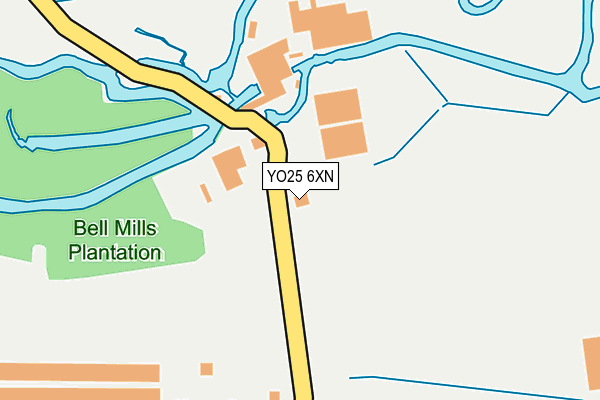 YO25 6XN map - OS OpenMap – Local (Ordnance Survey)