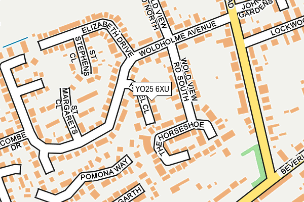 YO25 6XU map - OS OpenMap – Local (Ordnance Survey)