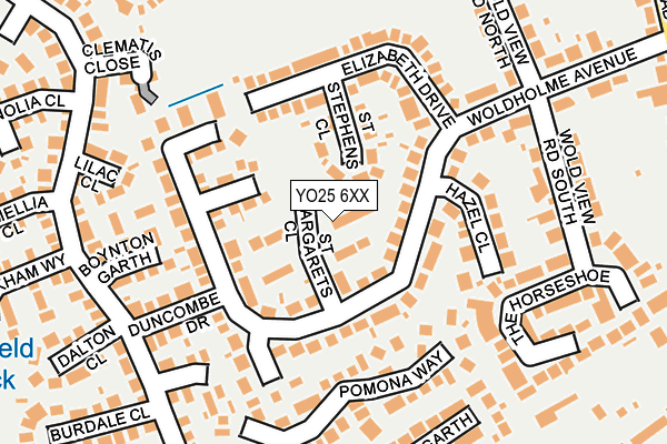 YO25 6XX map - OS OpenMap – Local (Ordnance Survey)