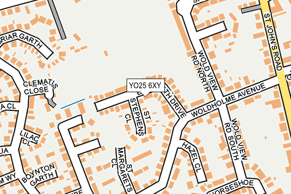 YO25 6XY map - OS OpenMap – Local (Ordnance Survey)