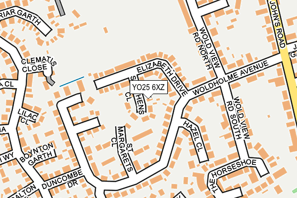 YO25 6XZ map - OS OpenMap – Local (Ordnance Survey)