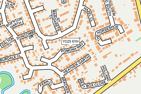 YO25 6YH map - OS OpenMap – Local (Ordnance Survey)