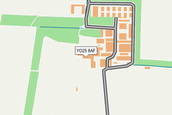 YO25 8AF map - OS OpenMap – Local (Ordnance Survey)