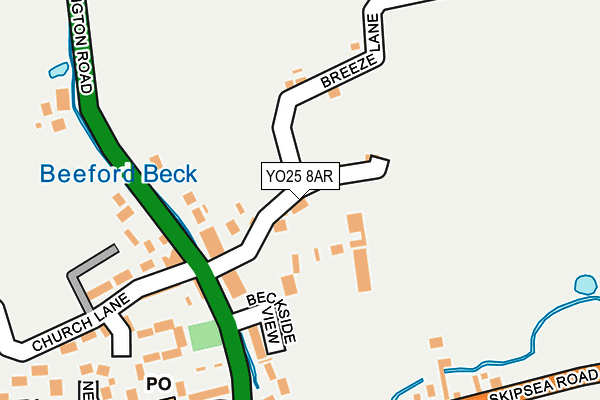 YO25 8AR map - OS OpenMap – Local (Ordnance Survey)