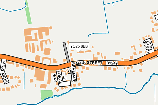 YO25 8BB map - OS OpenMap – Local (Ordnance Survey)