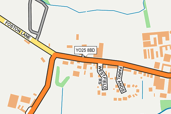 YO25 8BD map - OS OpenMap – Local (Ordnance Survey)