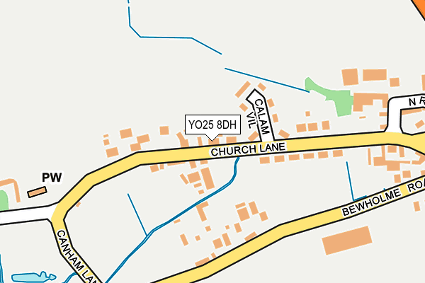 YO25 8DH map - OS OpenMap – Local (Ordnance Survey)