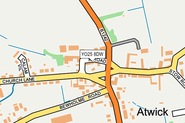 YO25 8DW map - OS OpenMap – Local (Ordnance Survey)