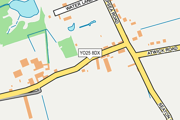 YO25 8DX map - OS OpenMap – Local (Ordnance Survey)