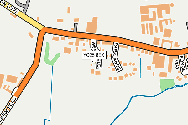 YO25 8EX map - OS OpenMap – Local (Ordnance Survey)