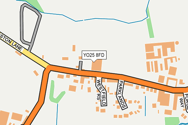 YO25 8FD map - OS OpenMap – Local (Ordnance Survey)