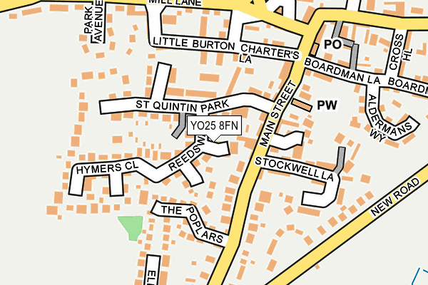 YO25 8FN map - OS OpenMap – Local (Ordnance Survey)