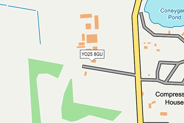 YO25 8GU map - OS OpenMap – Local (Ordnance Survey)